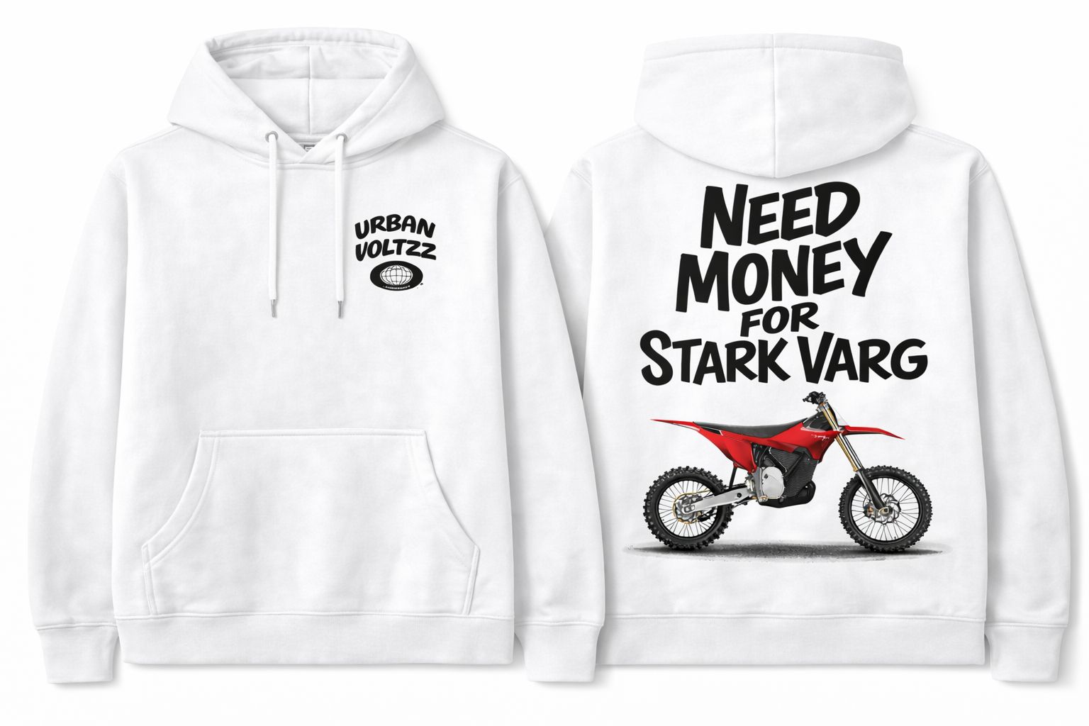 PREORDER Need Money For Stark Varg White Hoodie